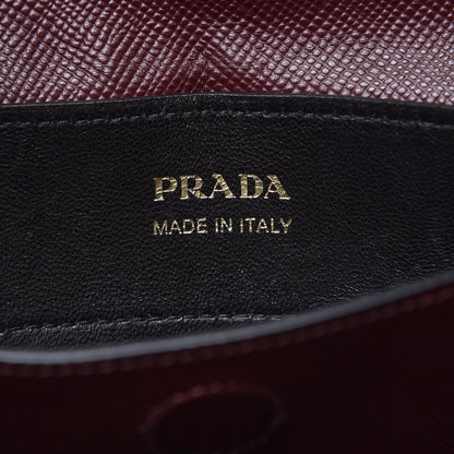 Prada Saffiano Cuir Large Double Bag Granato 6 of 7