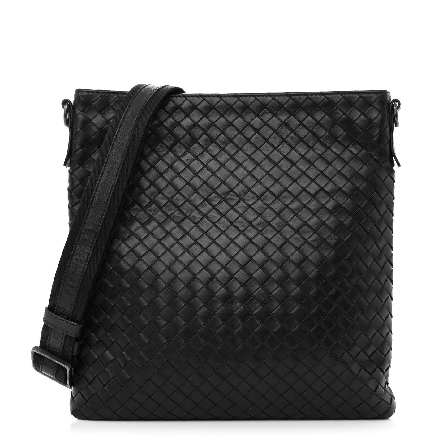 Nappa Intrecciato VN Crossbody Messenger Bag Black
