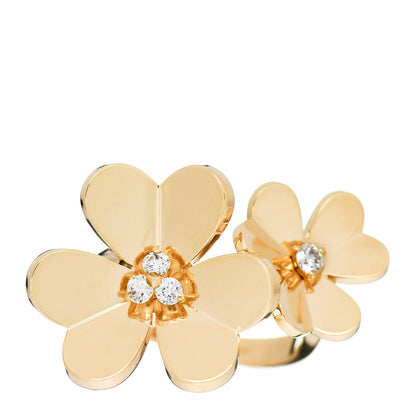 Van Cleef & Arpels 18K Yellow Gold Diamond Frivole Between The Finger Ring 60 9 1 of 6