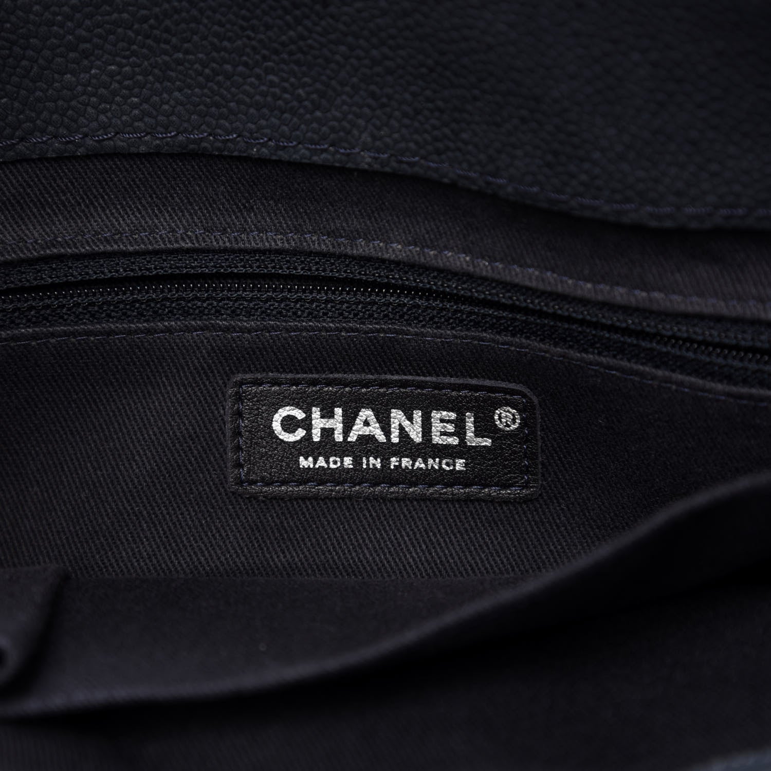 Chanel Iridescent Caviar Quilted Lady Pearly Tote Navy 8 of 10