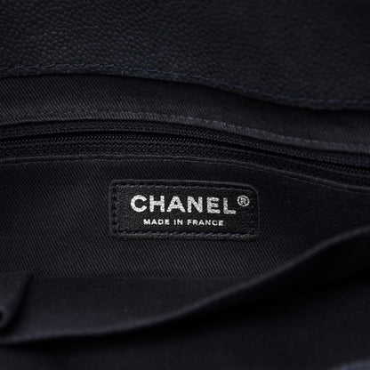 Chanel Iridescent Caviar Quilted Lady Pearly Tote Navy 8 of 10