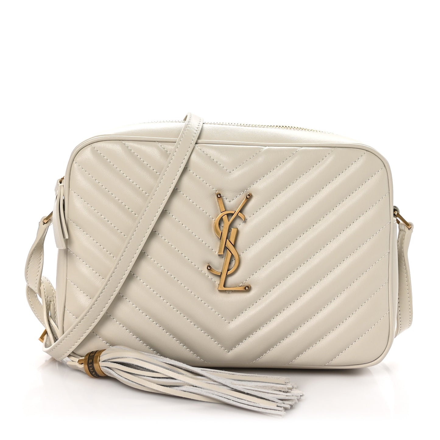 Calfskin Matelasse Monogram Lou Camera Bag Crema Soft