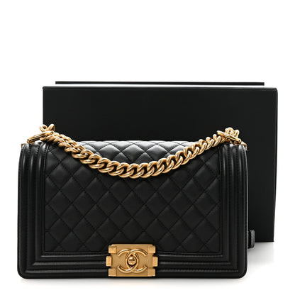 Chanel Calfskin Quilted Medium Boy Flap Black 11 of 11