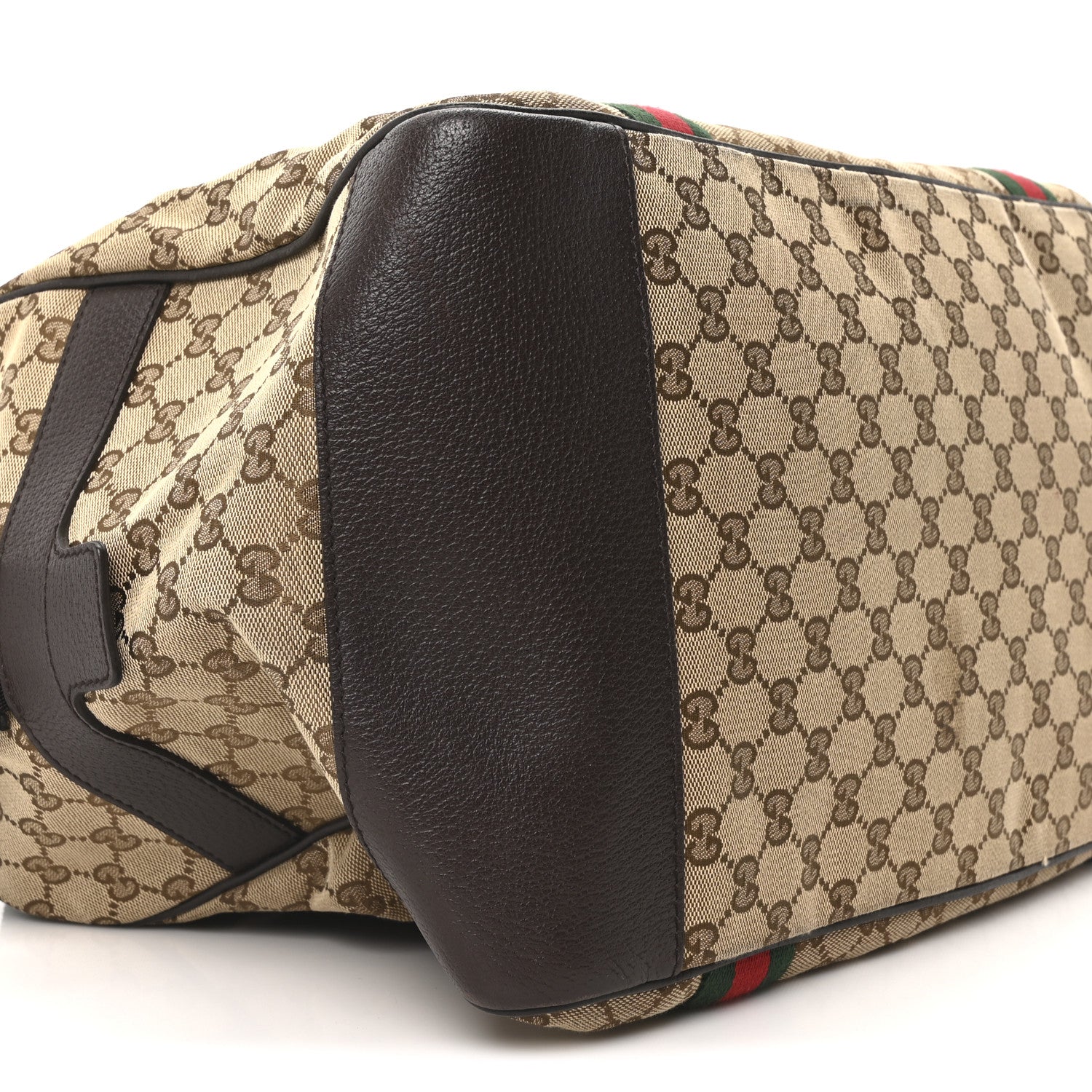 Gucci GG Monogram Web Duffle Bag Dark Brown 8 of 9