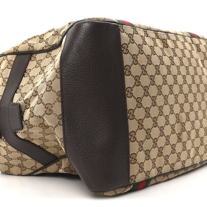 Gucci GG Monogram Web Duffle Bag Dark Brown 8 of 9