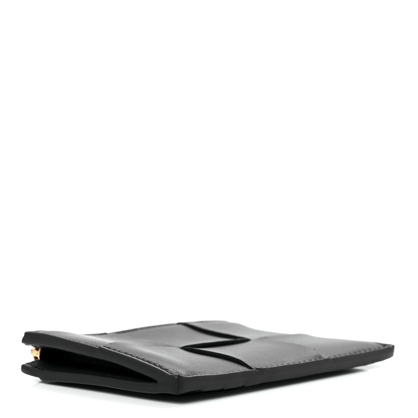 Nappa Maxi Intrecciato Zipped Card Case Black