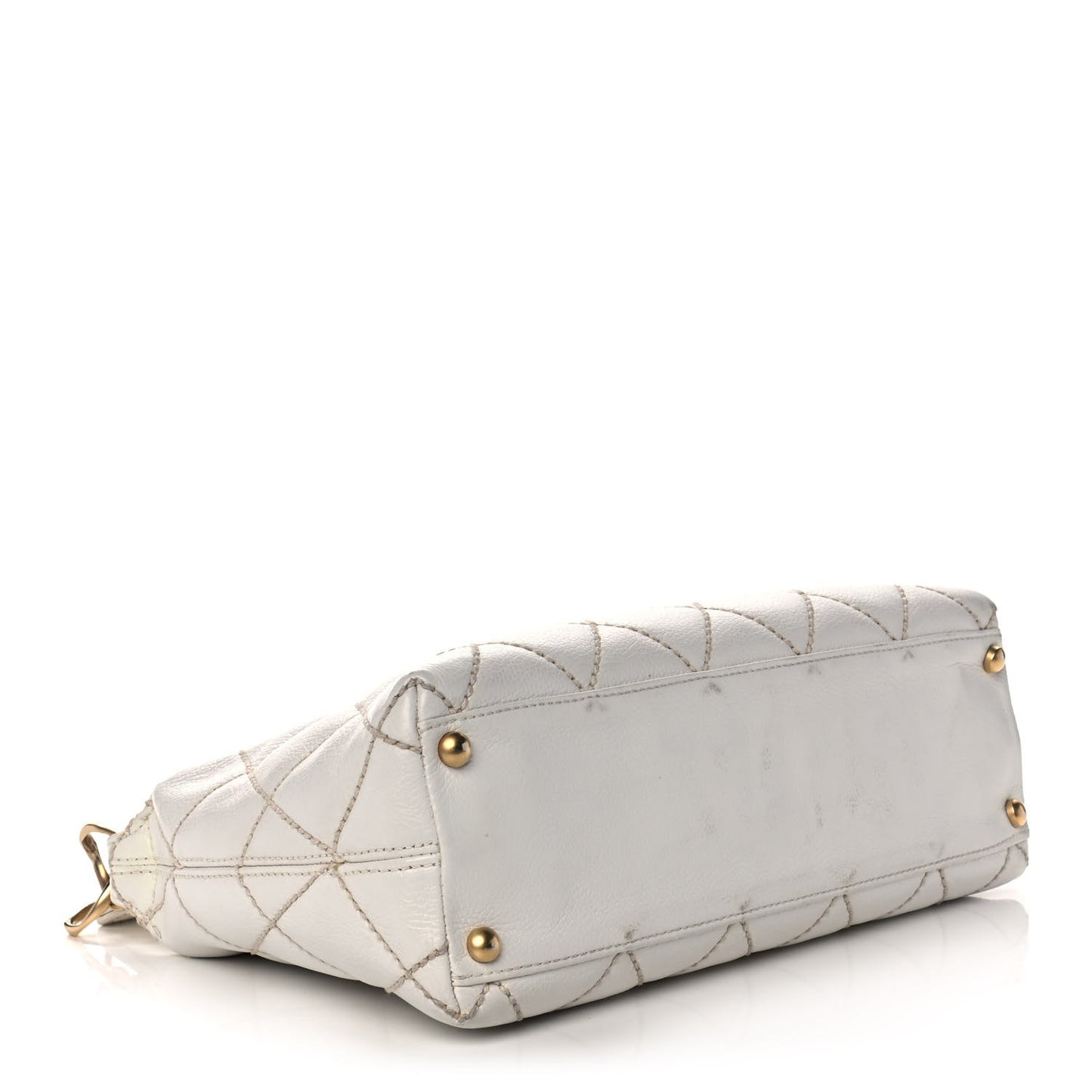 Calfskin Wild Stitch Surpique Hobo Ivory