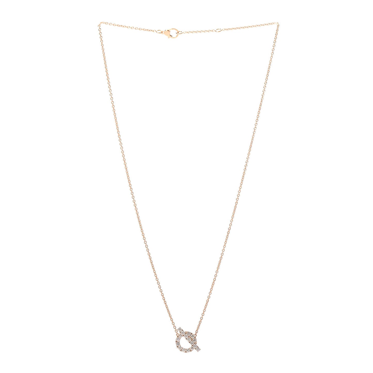18K Rose Gold Diamond Finesse Pendant Necklace