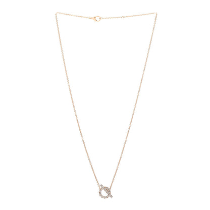 Hermes 18K Rose Gold Diamond Finesse Pendant Necklace 3 of 5