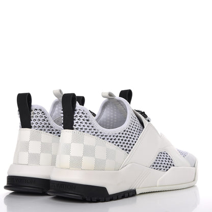 Louis Vuitton Mesh Calfskin Damier Embossed Fuel Power Sneakers 6 White 4 of 13