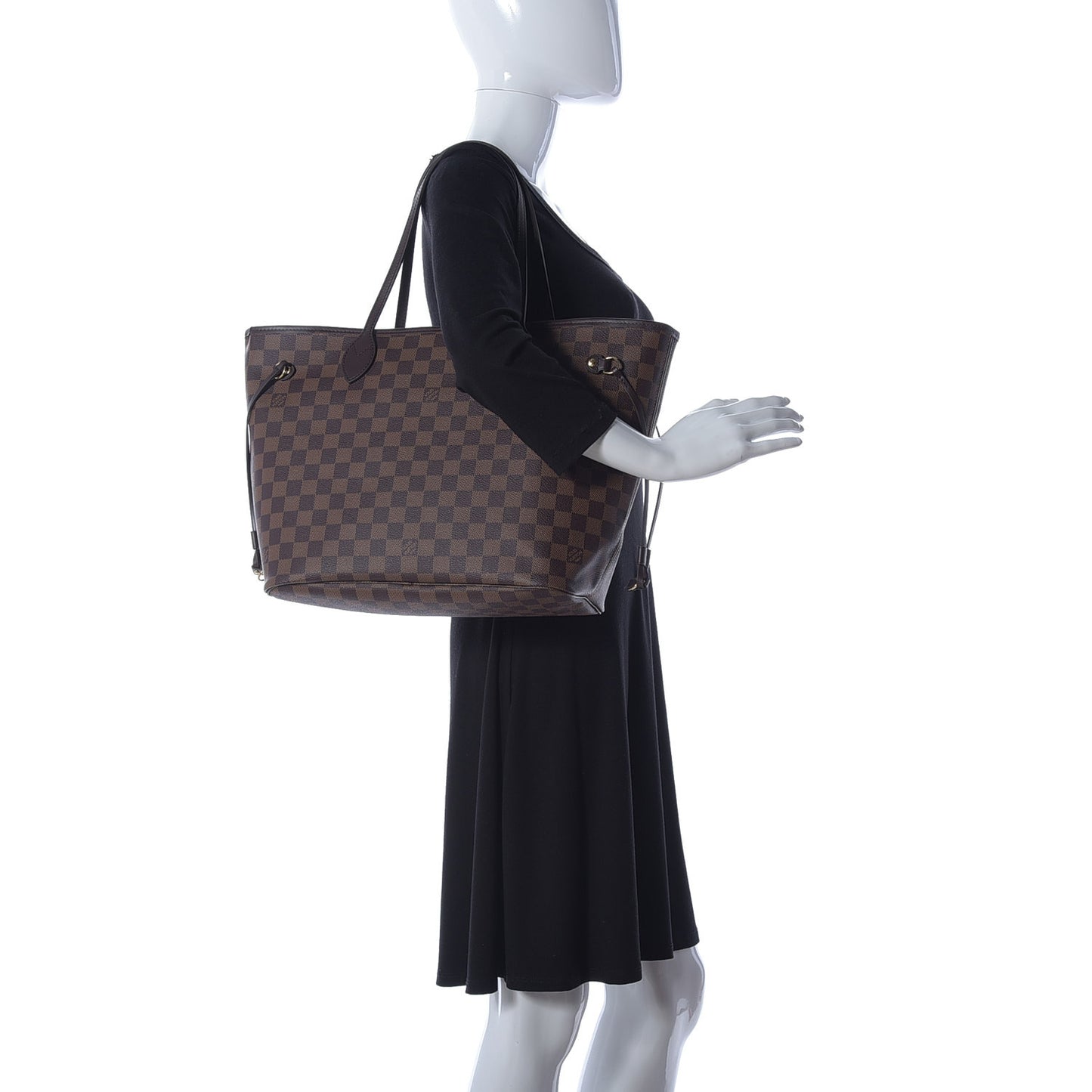 Damier Ebene Neo Neverfull MM Rose Ballerine