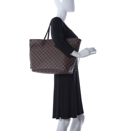 Louis Vuitton Damier Ebene Neo Neverfull MM Rose Ballerine 2 of 9
