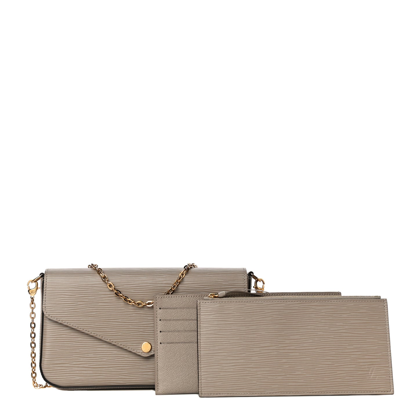 Epi Felicie Pochette Chain Wallet Galet