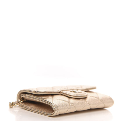 Chanel Metallic Lambskin Quilted Flap Chain Waist Bag Gold 4 of 11