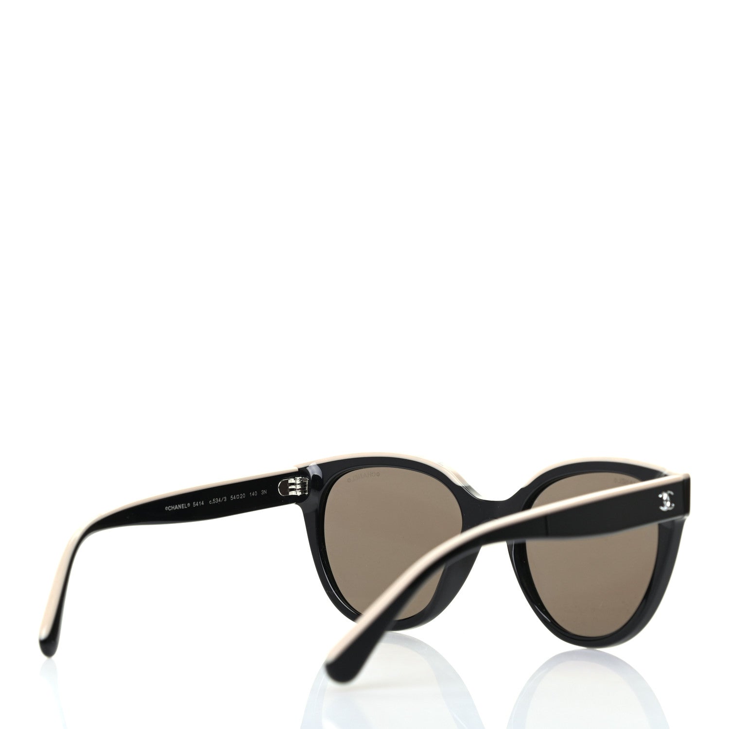 Chanel Acetate CC Butterfly Sunglasses 5414 Black Beige 4 of 9