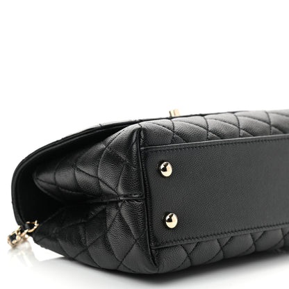 Chanel Caviar Quilted Mini Coco Handle Flap Black 8 of 9