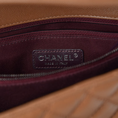 Chanel Caviar Quilted Large Coco Handle Flap Camel 6 of 13