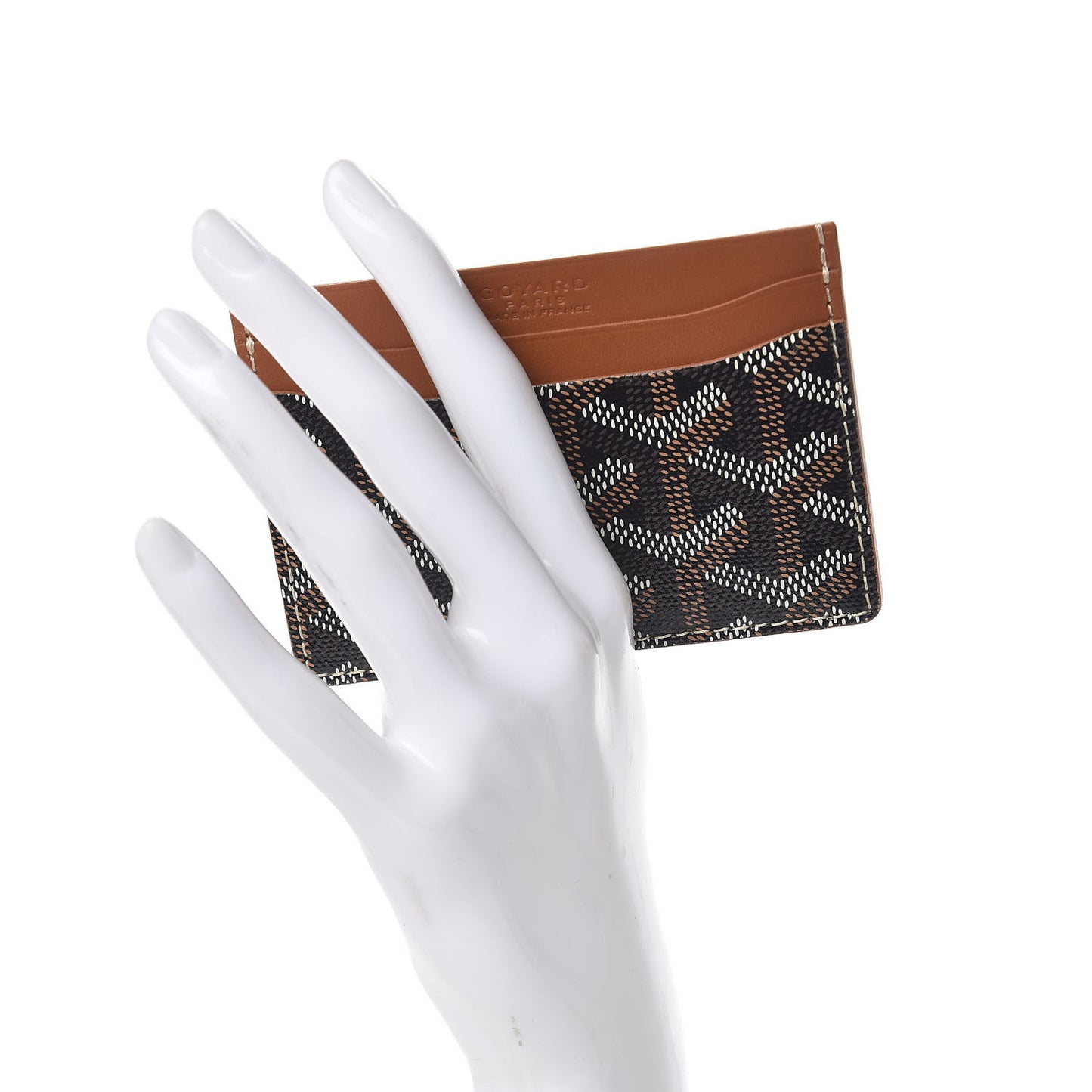 Goyardine Saint Sulpice Card Holder Black Gold