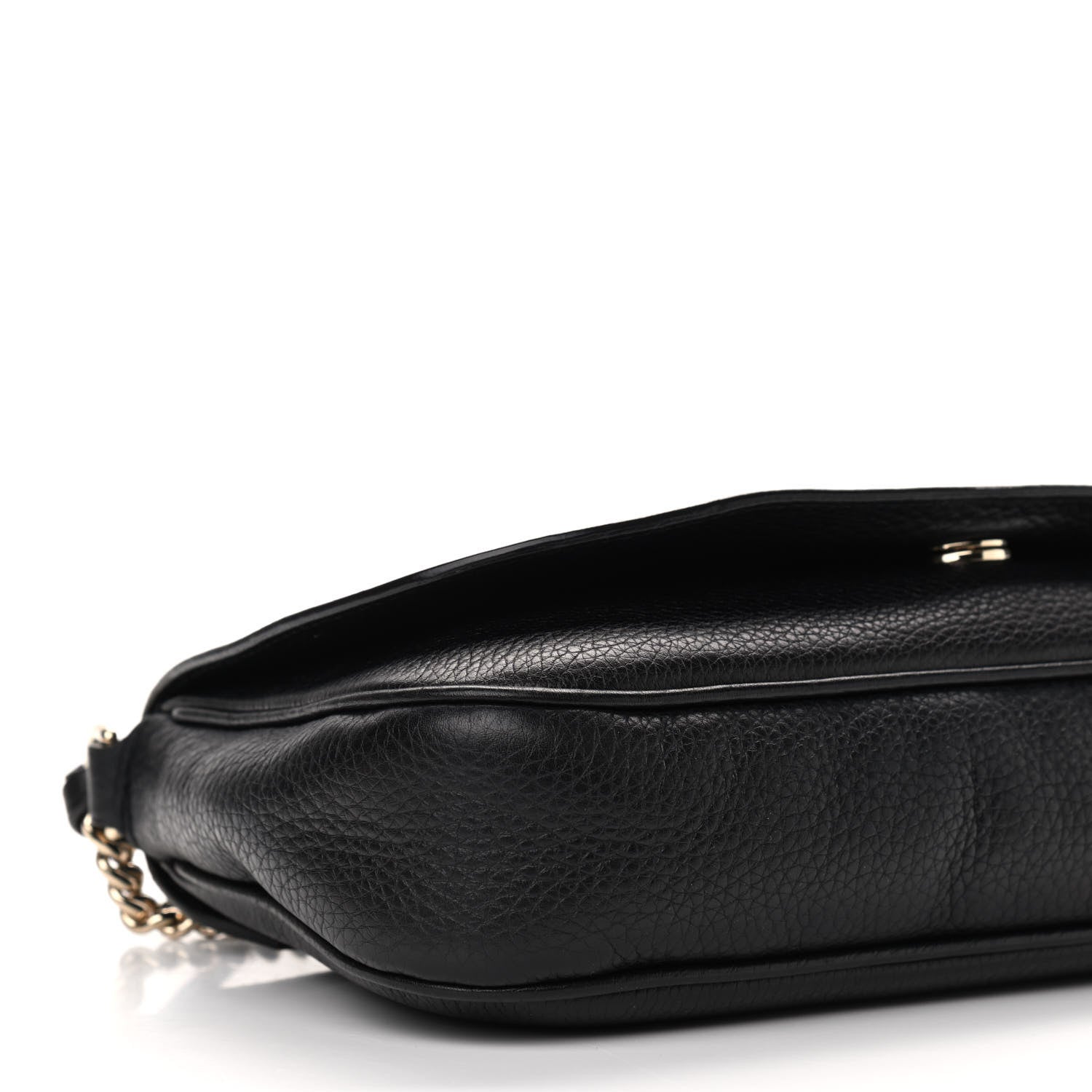 Gucci Pebbled Calfskin Medium Soho Flap Crossbody Black 9 of 10