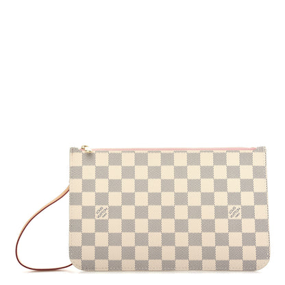 Louis Vuitton Damier Azur Neverfull MM GM Pochette Rose Ballerine 1 of 8