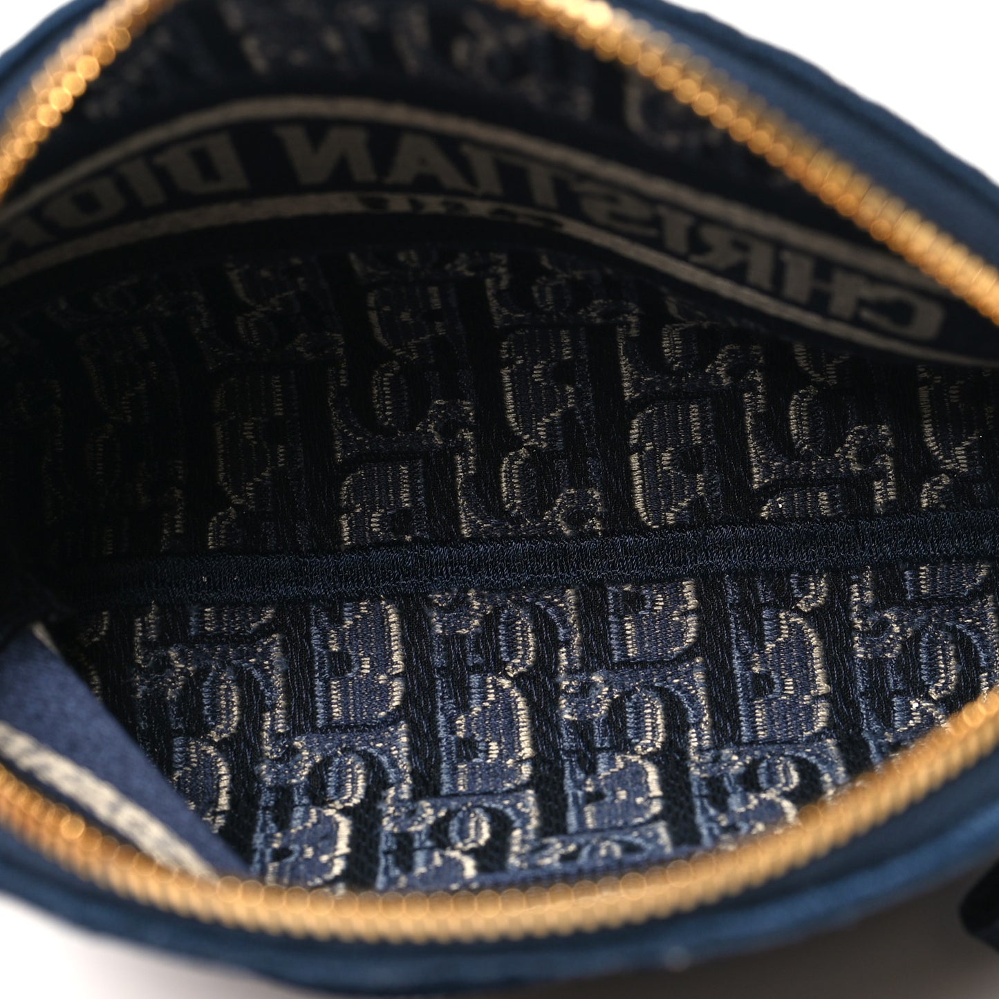 Velvet Oblique Cosmetic Pouch Blue