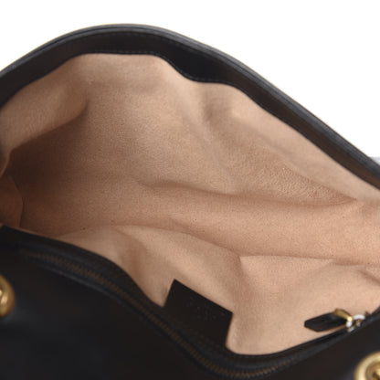 Gucci Calfskin Matelasse Small GG Marmont Shoulder Bag Black 4 of 9