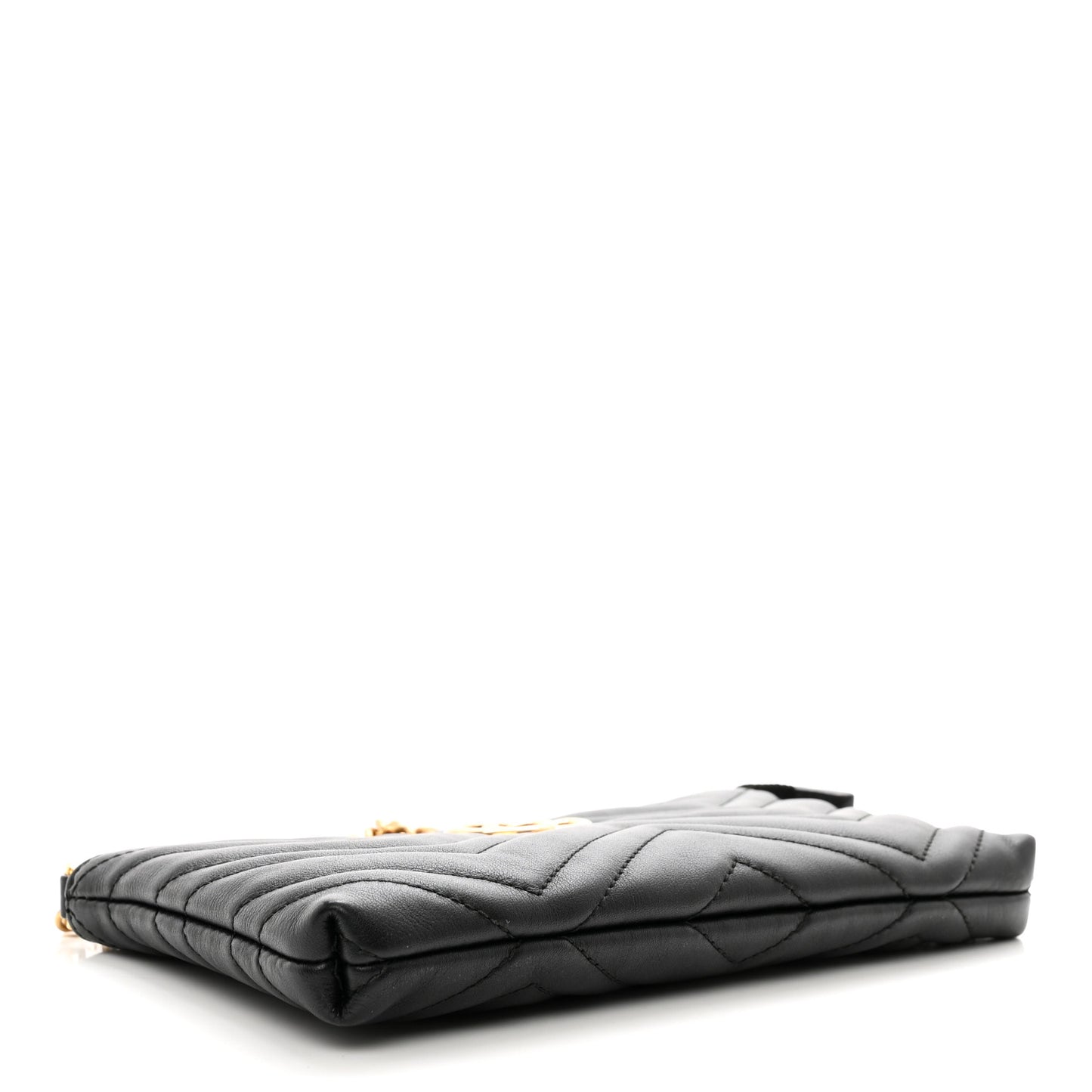 Calfskin Matelasse Mini GG Marmont Chain Bag Black