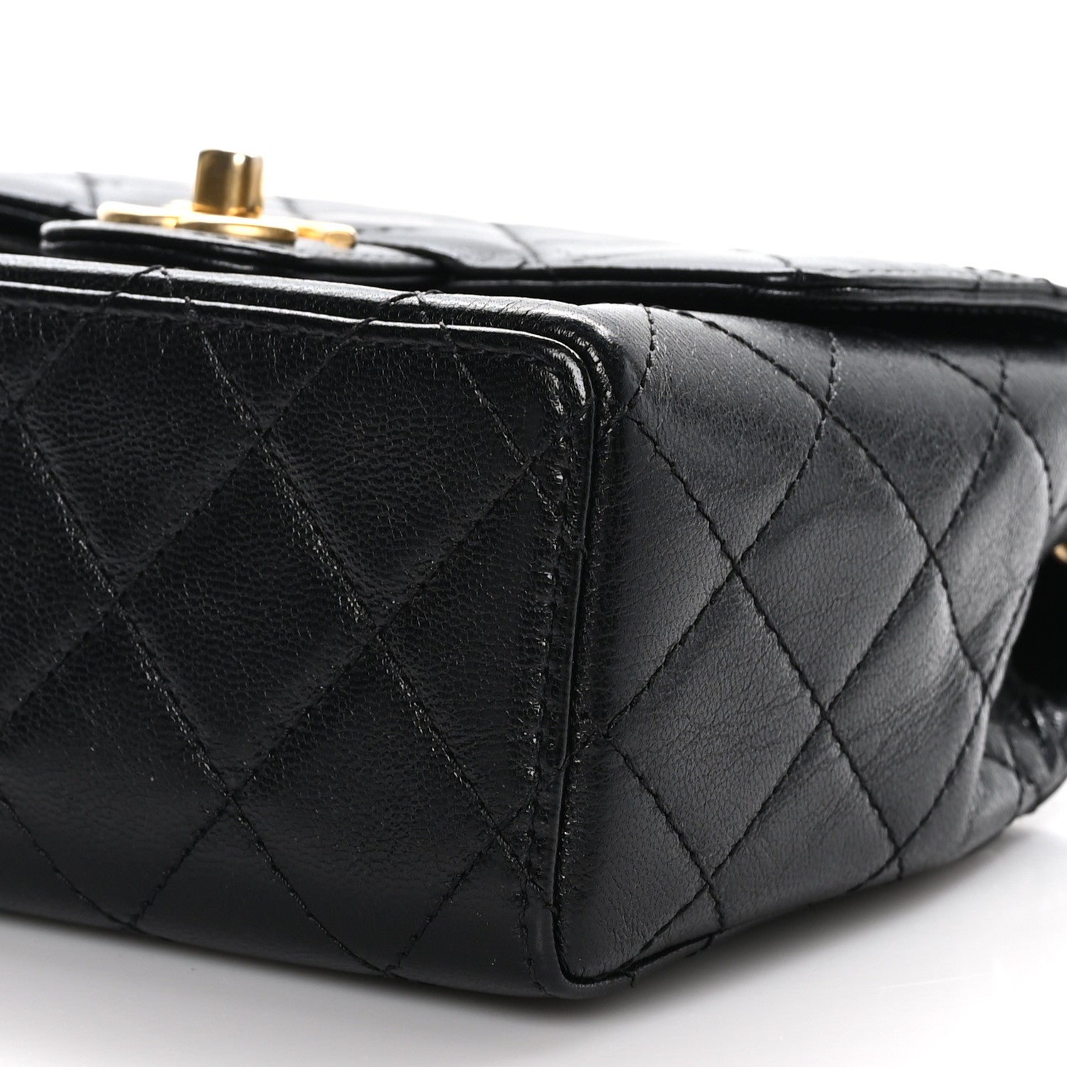 Chanel Goatskin Quilted Mini Square Flap Black 10 of 10