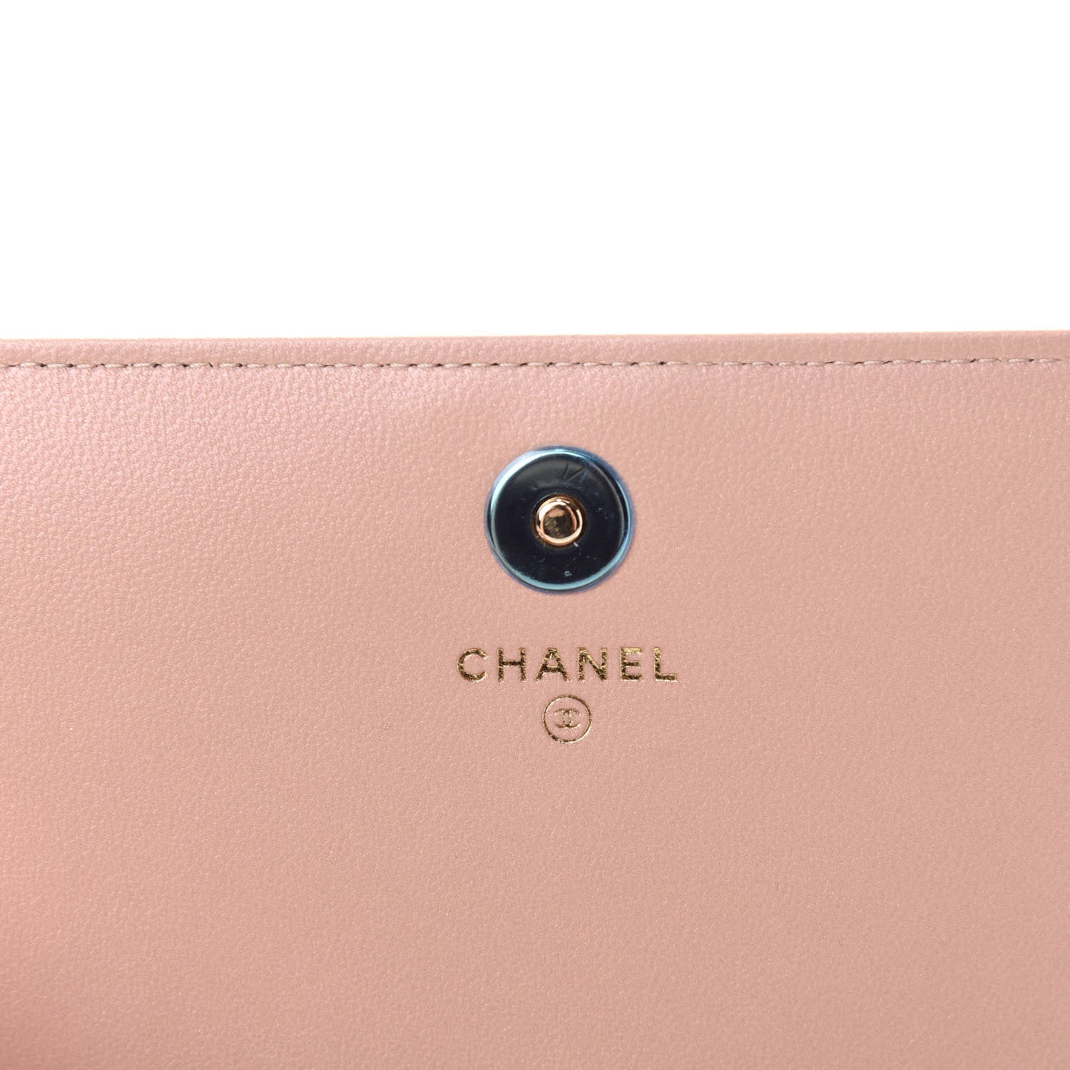 Chanel Iridescent Calfskin Quilted Boy Wallet on Removable Chain Light Pink 10 of 14