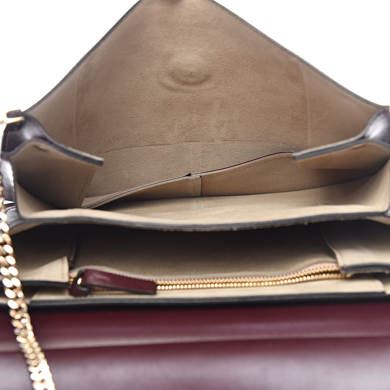 Chloe Suede Calfskin Medium Faye Shoulder Bag Dark Purple 5 of 11