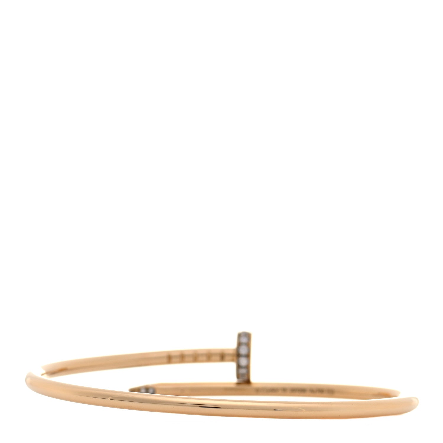Cartier 18K Yellow Gold Diamond Small Juste Un Clou Bracelet 15 3 of 6