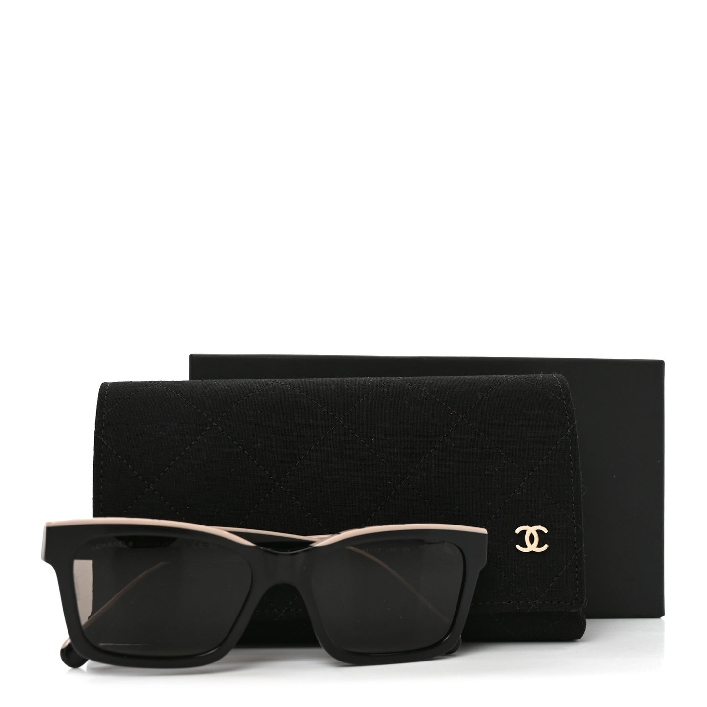 Acetate Polarized Square Sunglasses 5417 Black Beige