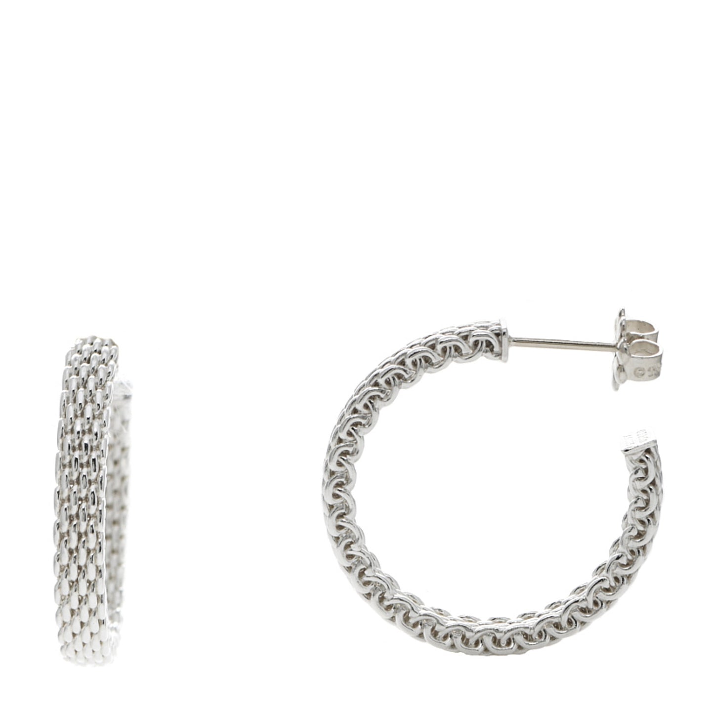 Sterling Silver Narrow Somerset Hoop Earrings