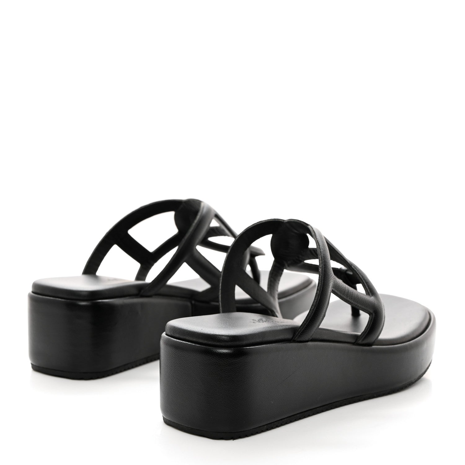 Hermes Nappa Gipsy Sandals 35 Black 4 of 9