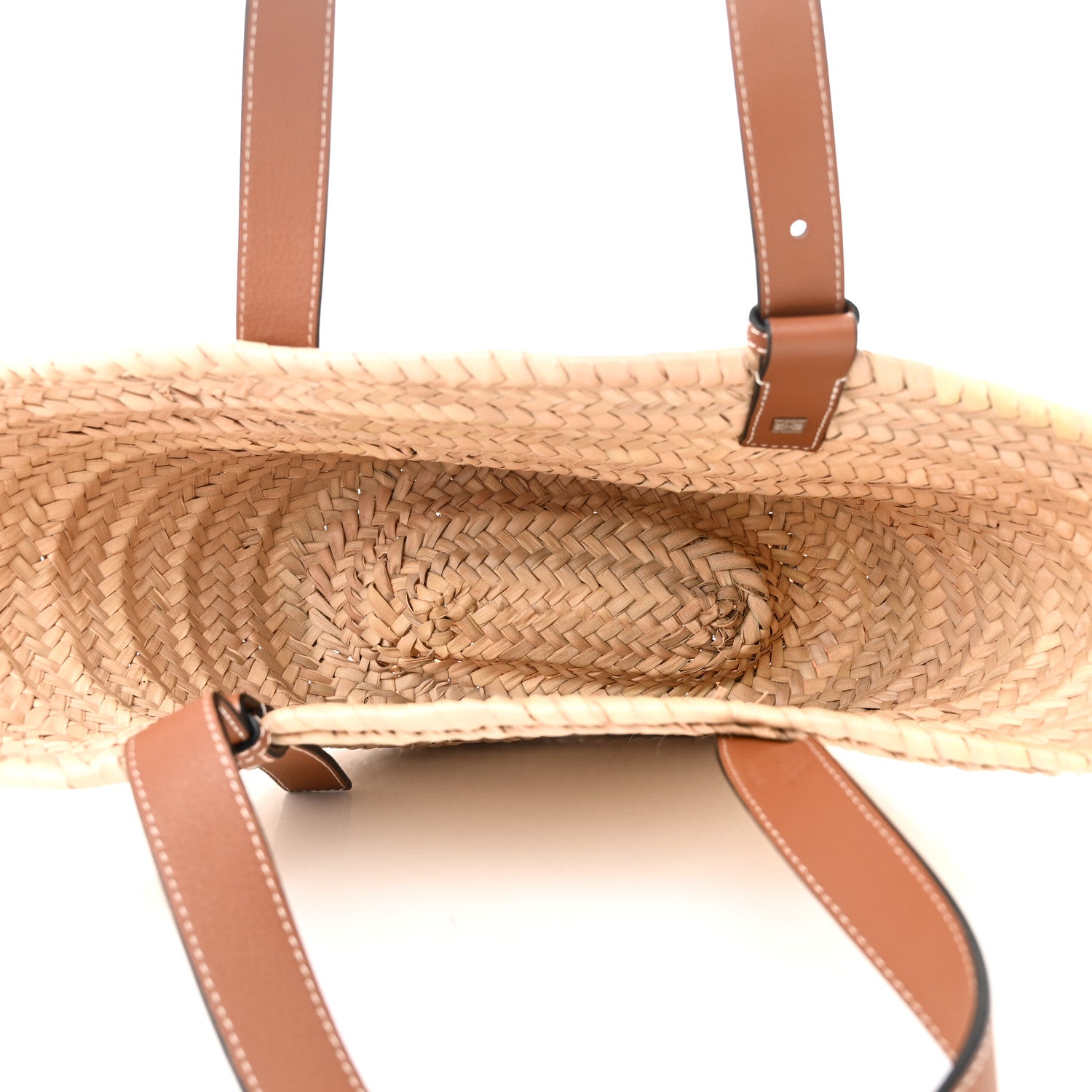 Loewe Raffia Basket Tote Bag Natural Tan 5 of 9