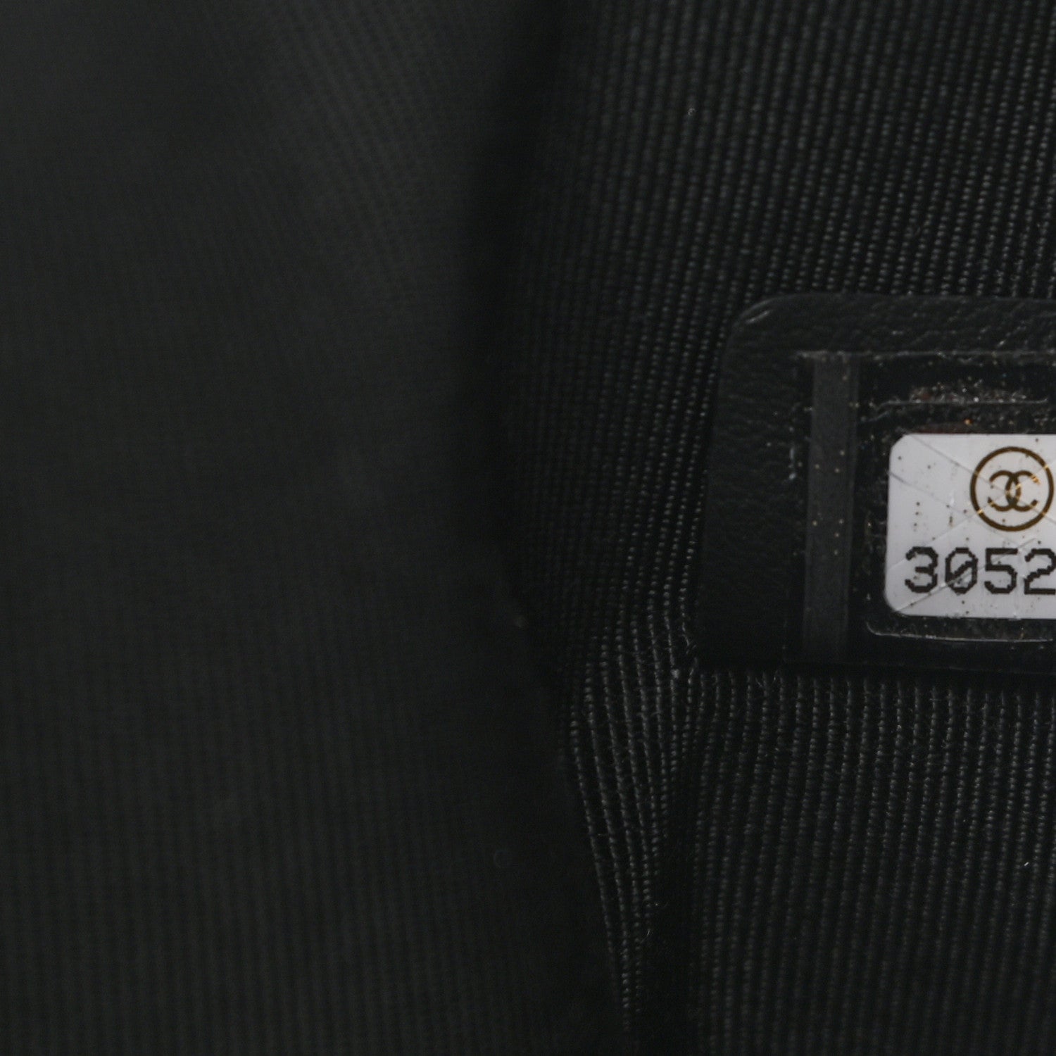 Chanel Lambskin Quilted Large Boy Zip Pouch Black 7 of 8