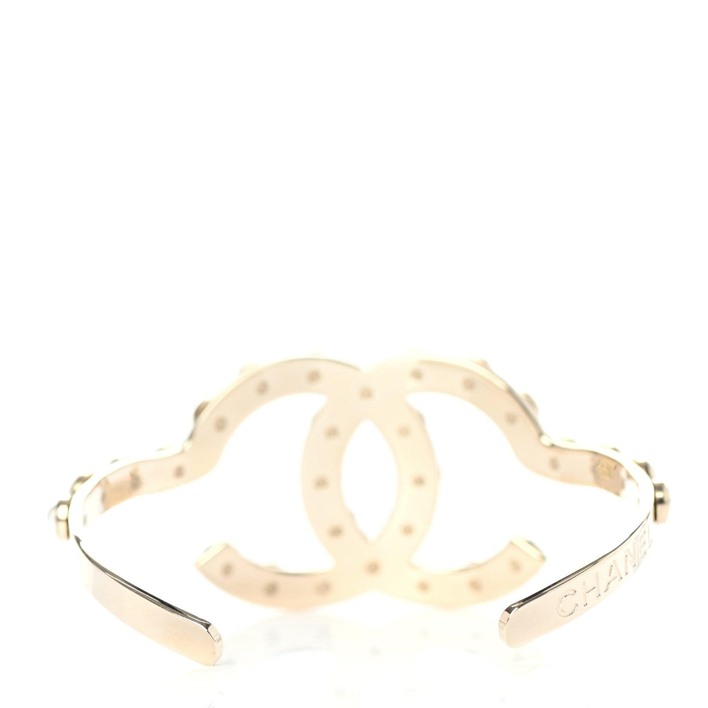 Pearl CC Cuff Bracelet Gold