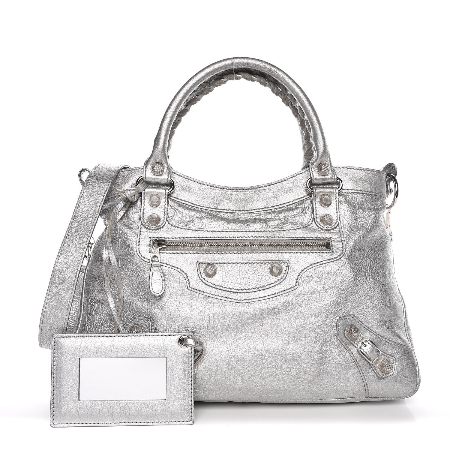 Balenciaga Metallic Agneau Giant 12 Silver Hardware Town Gris Aluminum 1 of 10