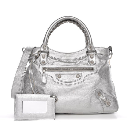 Balenciaga Metallic Agneau Giant 12 Silver Hardware Town Gris Aluminum 1 of 10