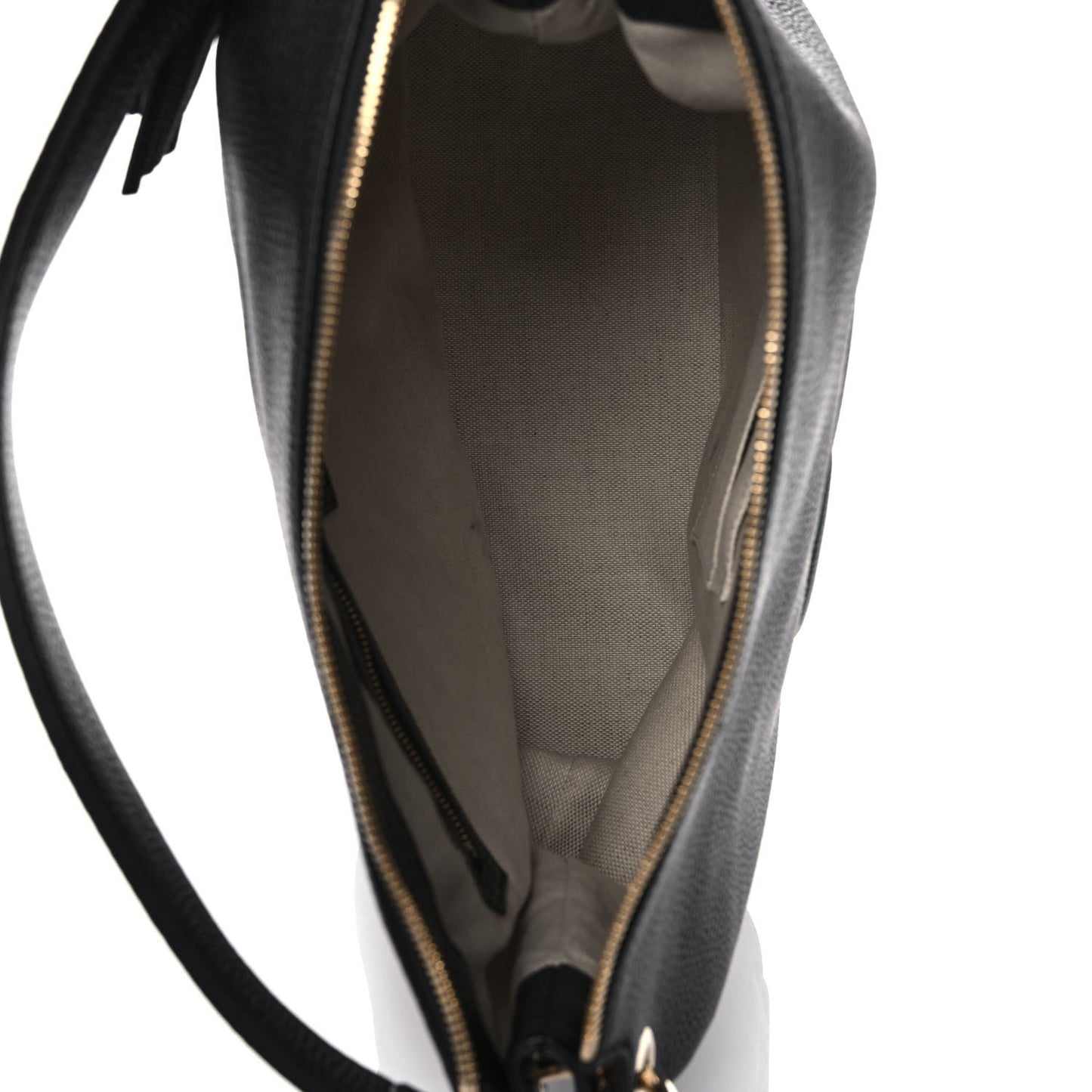 Pebbled Calfskin Large Soho Hobo Black