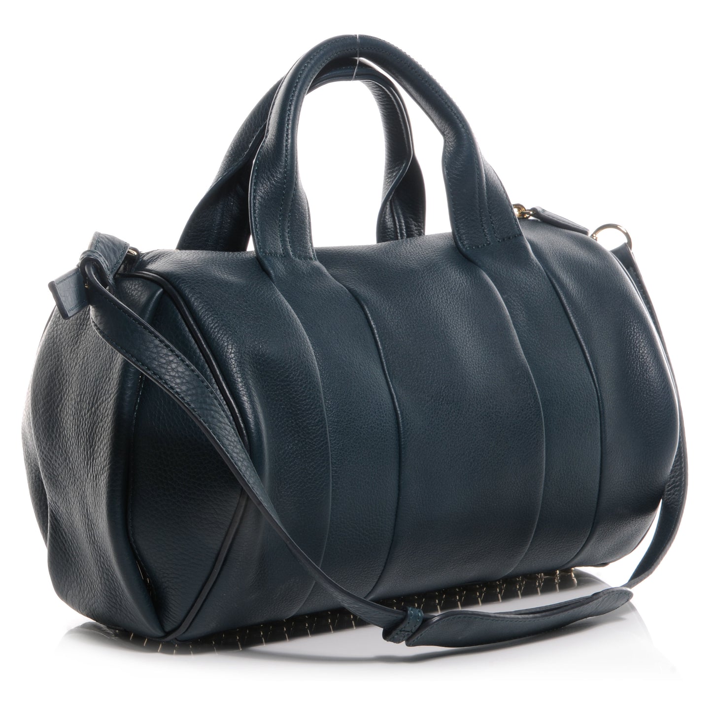 Leather Rocco Duffel Dark Argon with Pale Gold Hardware