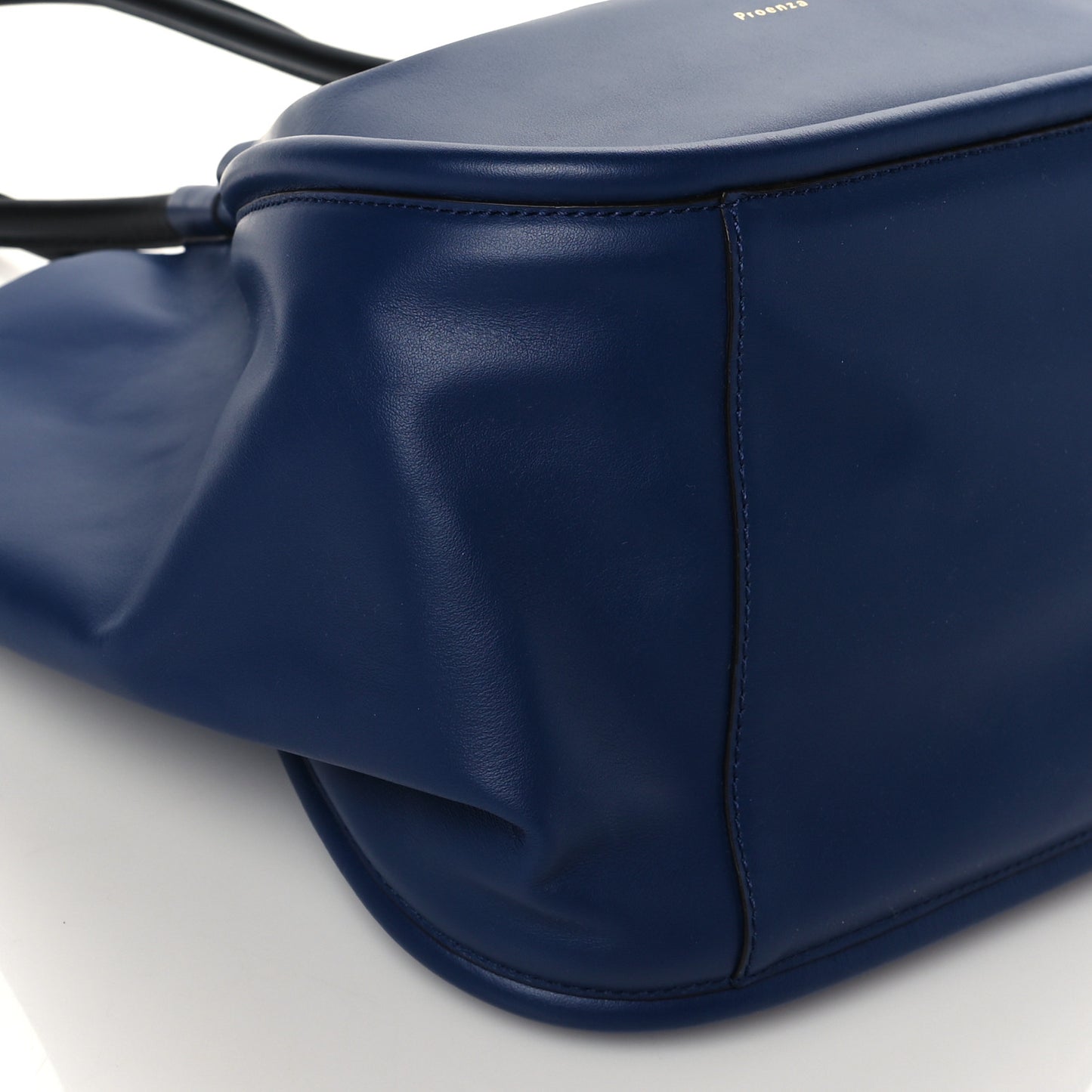 Calfskin Large Ruched Tote Cobalt