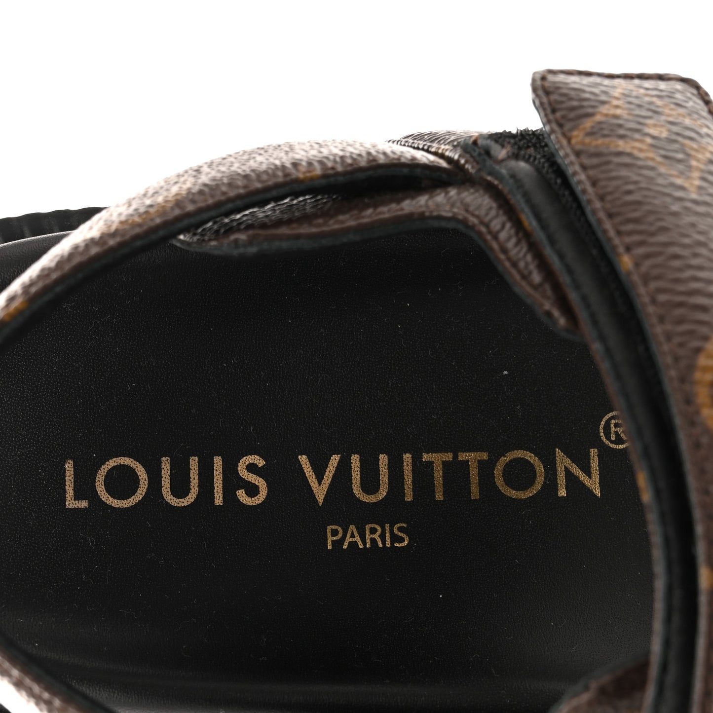 Monogram LV Sunset Comfort Flat Sandals 35 Cacao Brown