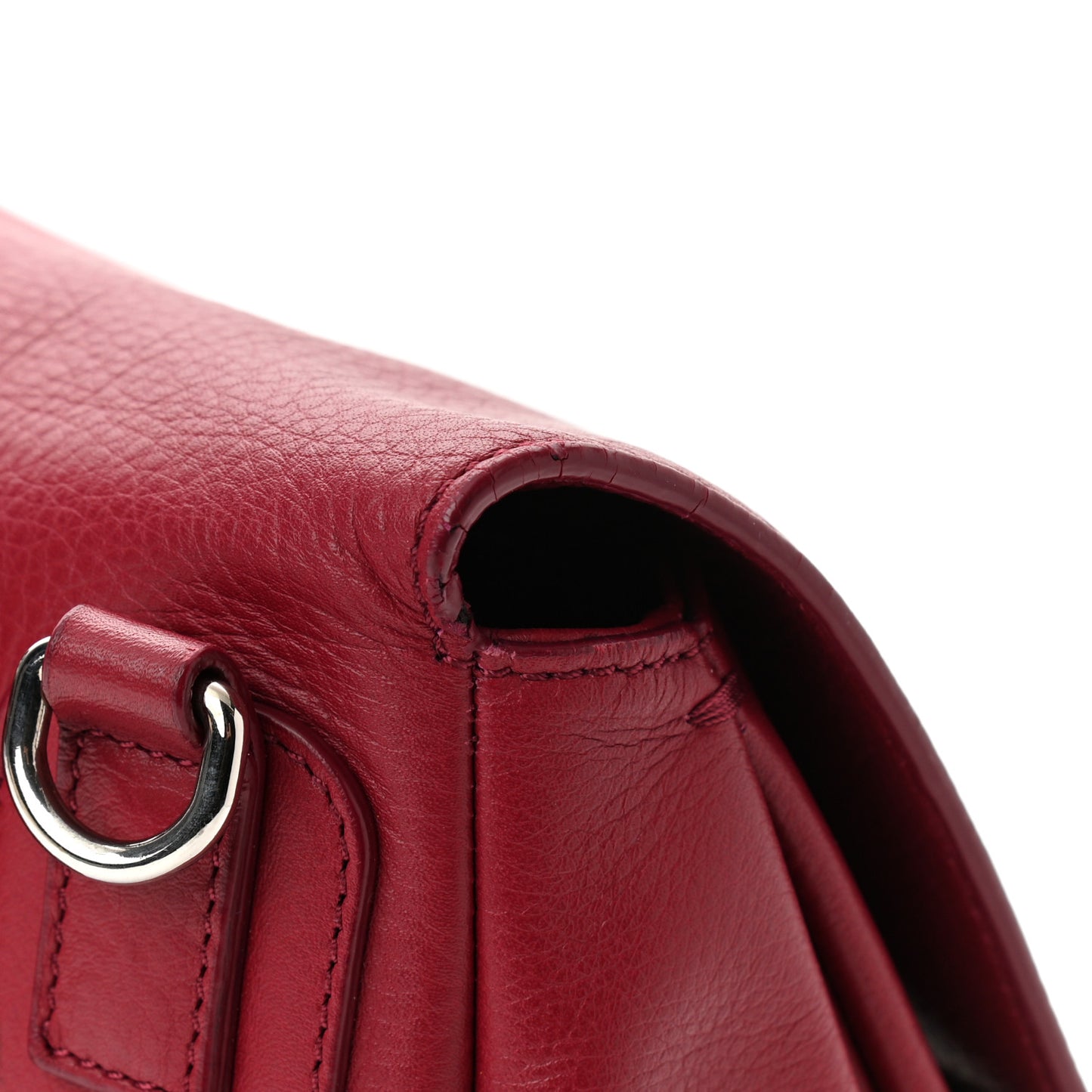 Calfskin Small Pandora Pure Flap Bag Red