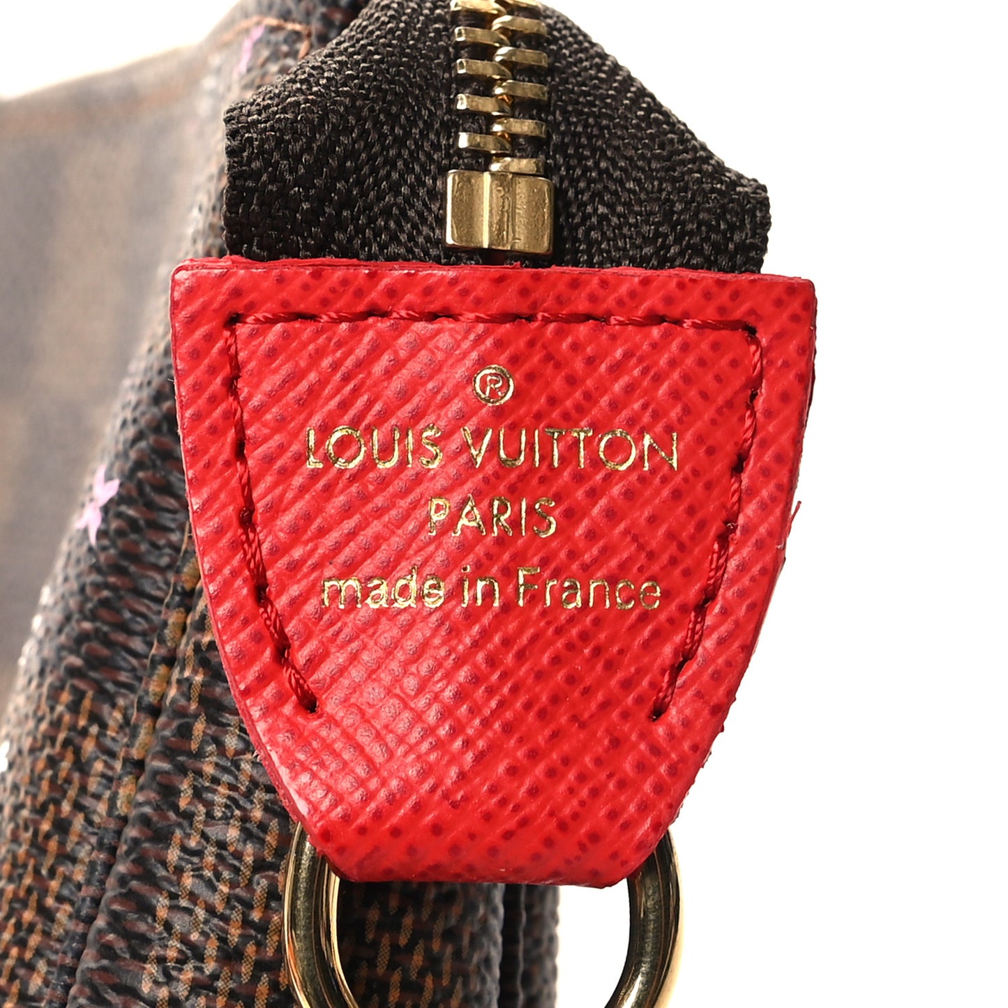 Damier Ebene 2019 Christmas Animation Mini Pochette Accessories Red