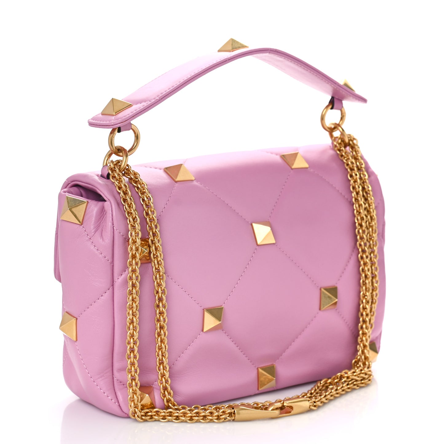 Nappa Large Roman Stud Shoulder Bag Giacinto