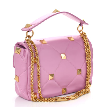 Valentino Garavani Nappa Large Roman Stud Shoulder Bag Giacinto 3 of 8