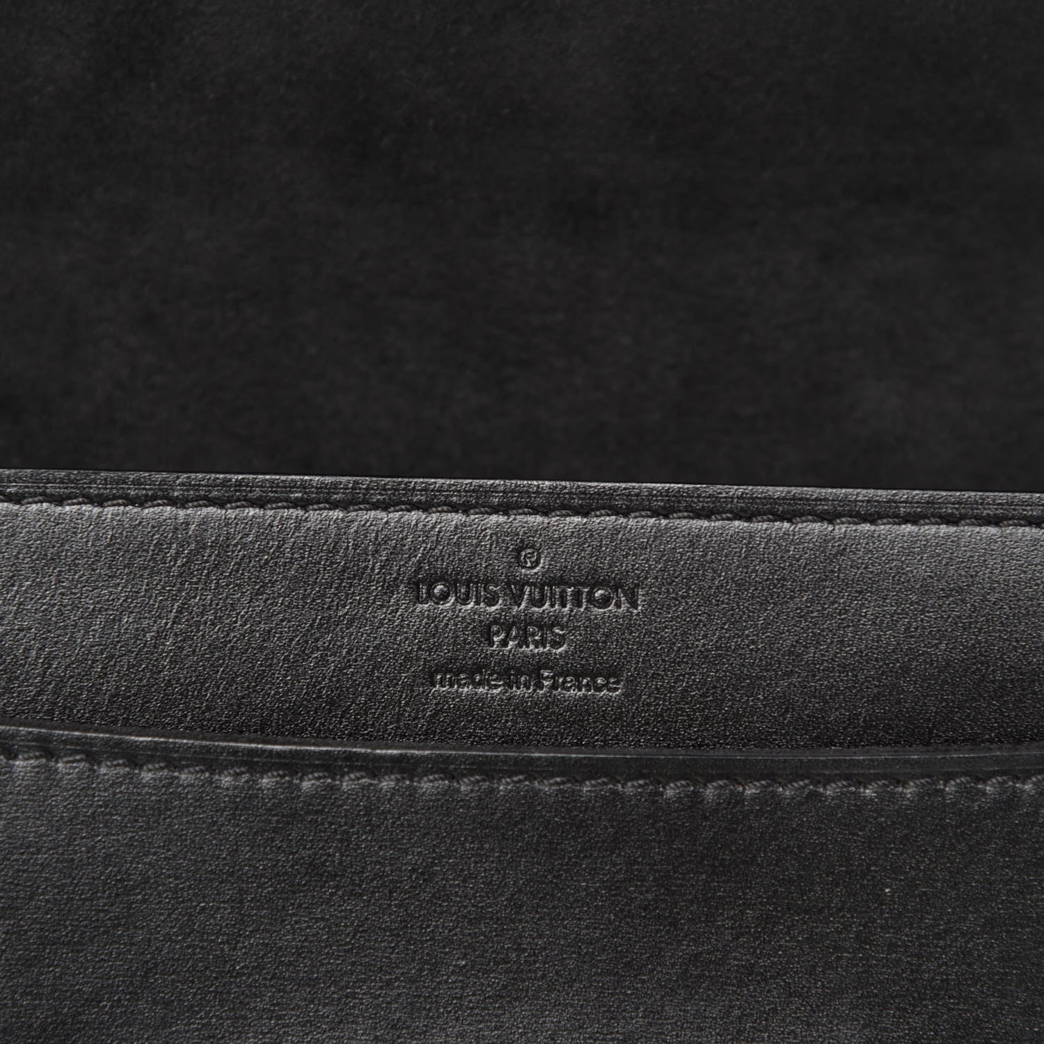 Louis Vuitton Calfskin Chain Louise MM Black 8 of 10