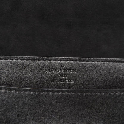Louis Vuitton Calfskin Chain Louise MM Black 8 of 10