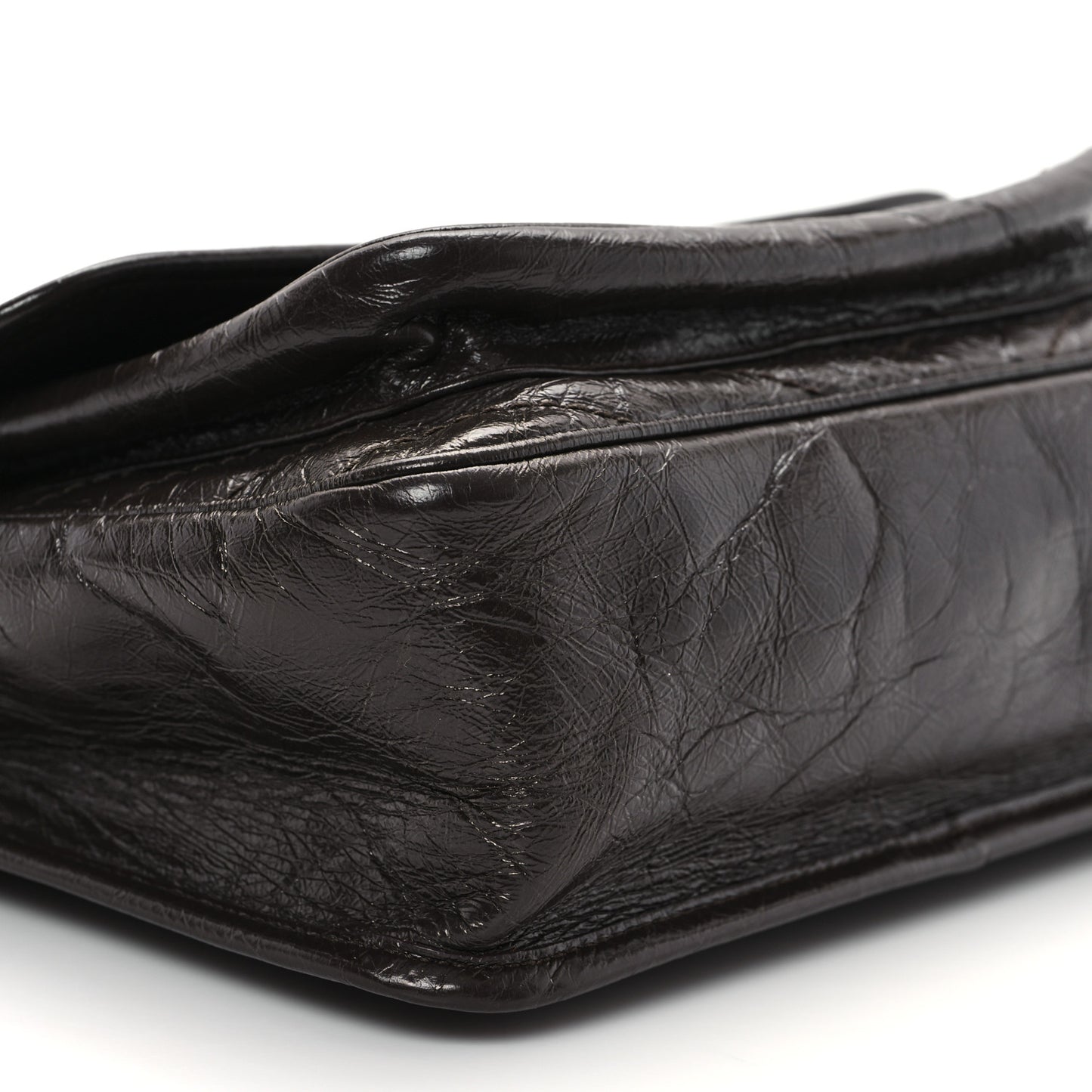 Crinkled Calfskin Matelasse Monogram Medium Niki Chain Satchel Moka